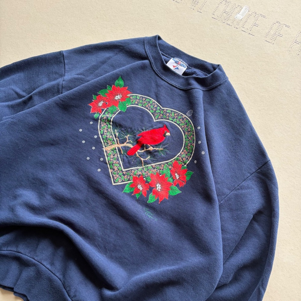 Vintage 90s Jerzees Cardinal Heart Sweatshirt